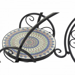 Urtepotte DKD Home Decor Cykel Keramik Mosaik Sort jern (70 x 28 x 57 cm)